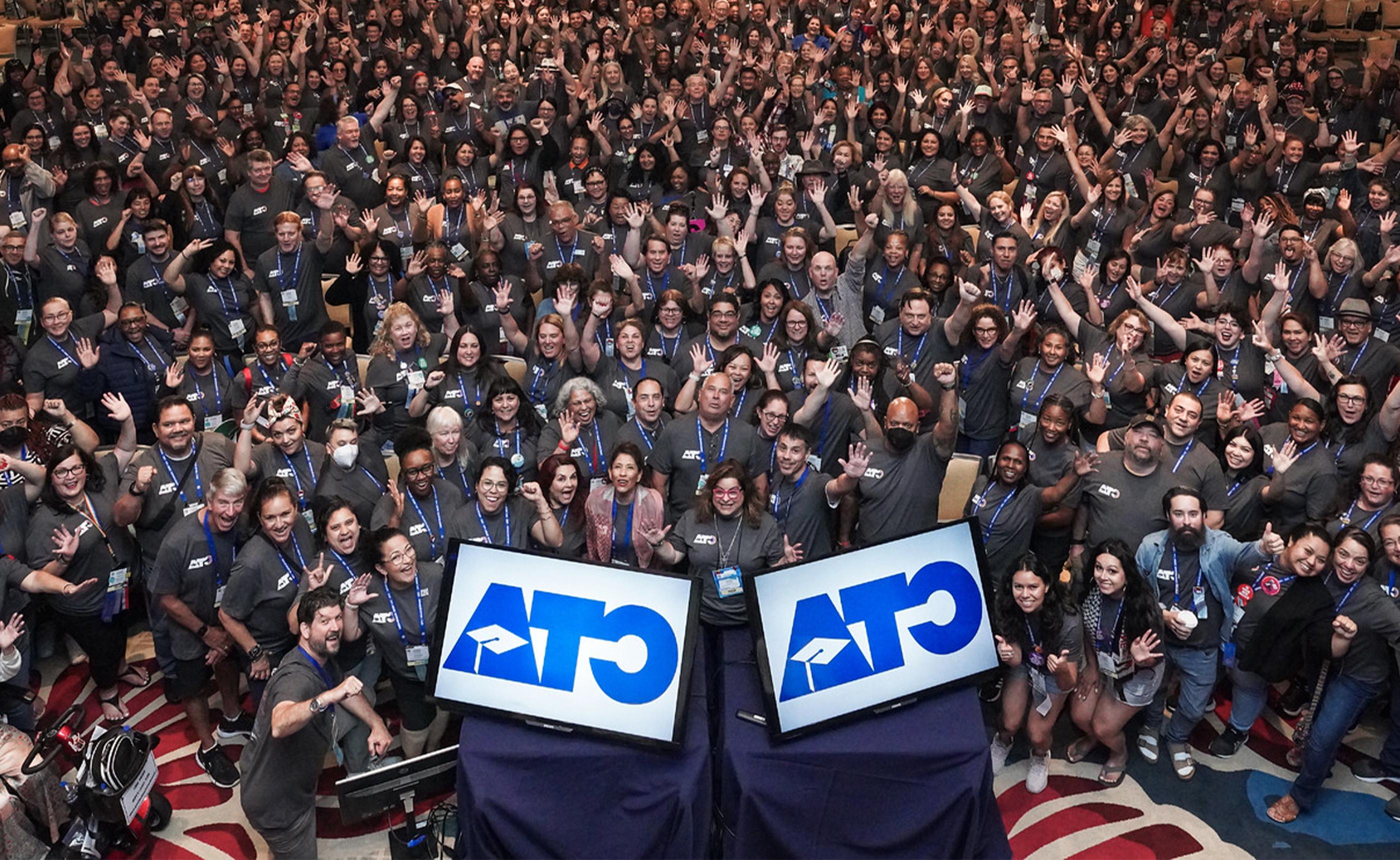 The NEA RA Caucus gathered for a group photo.